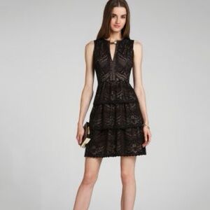 BCBGMaxAzria Scarlett Black Lace Mini Dress